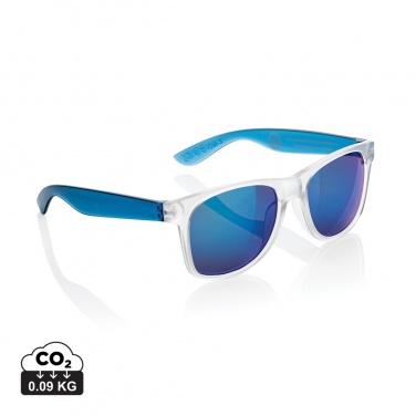 Logo trade promotional gifts image of: Gleam RCS recycled PC mirror lens sunglasses