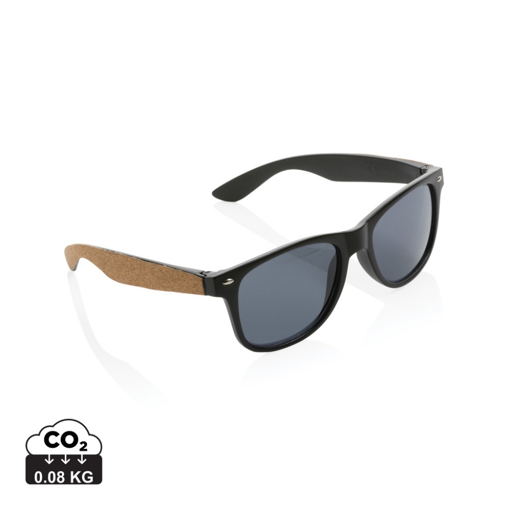 Logotrade advertising products photo of: GRS recycled PC plastic sunglasses with cork