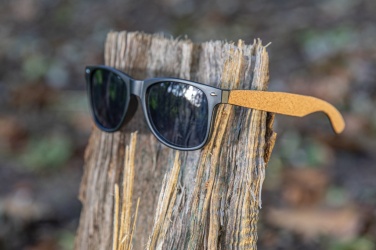 Logo trade promotional giveaways picture of: GRS recycled PC plastic sunglasses with cork