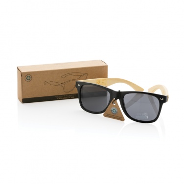 Logo trade promotional items picture of: Bamboo and RCS recycled plastic sunglasses