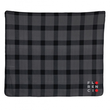 Logo trade promotional gifts image of: Soft plaid fleece blanket