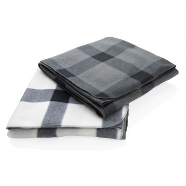 Logo trade promotional merchandise image of: Soft plaid fleece blanket