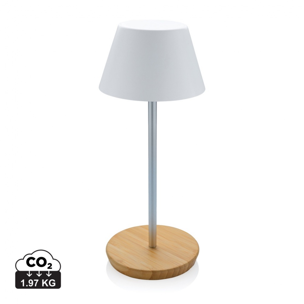 Logotrade promotional product picture of: Pure Glow RCS usb-rechargeable recycled plastic table lamp