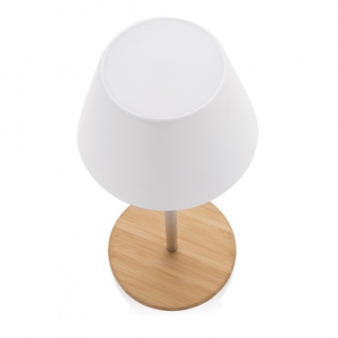 Logo trade corporate gifts image of: Pure Glow RCS usb-rechargeable recycled plastic table lamp