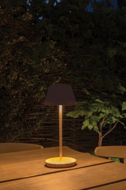 Logo trade promotional gifts image of: Pure Glow RCS usb-rechargeable recycled plastic table lamp