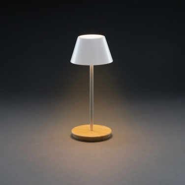 Logo trade corporate gifts picture of: Pure Glow RCS usb-rechargeable recycled plastic table lamp