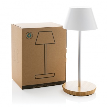 Logo trade promotional gifts picture of: Pure Glow RCS usb-rechargeable recycled plastic table lamp