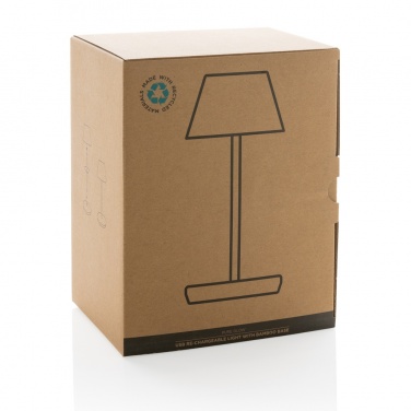 Logotrade business gift image of: Pure Glow RCS usb-rechargeable recycled plastic table lamp