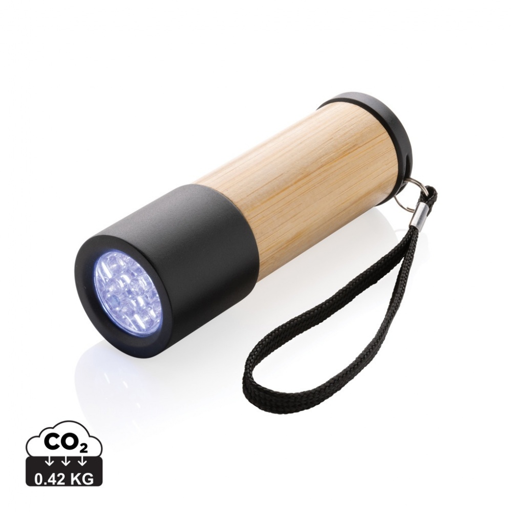 Logo trade promotional merchandise picture of: Bamboo and RCS certfied recycled plastic torch