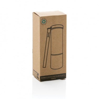 Logotrade promotional item image of: Bamboo and RCS certfied recycled plastic torch