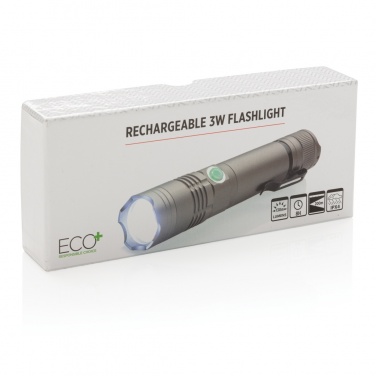 Logotrade promotional items photo of: Rechargeable 3W flashlight