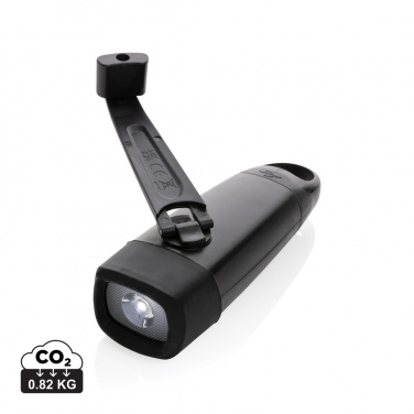 Logotrade promotional gift image of: Lightwave RCS rplastic USB-rechargeable torch with crank