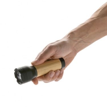 Logotrade business gift image of: Lucid 3W RCS certified recycled plastic & bamboo torch