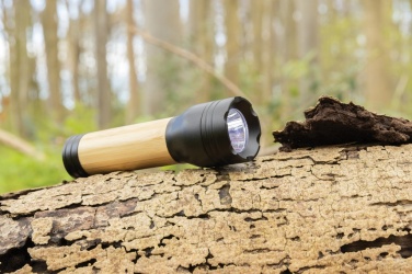 Logotrade promotional giveaways photo of: Lucid 3W RCS certified recycled plastic & bamboo torch