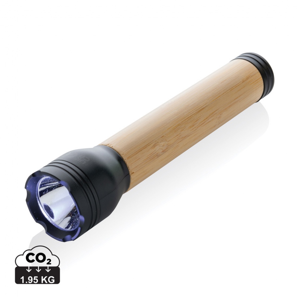 Logotrade advertising products photo of: Lucid 5W RCS certified recycled plastic & bamboo torch