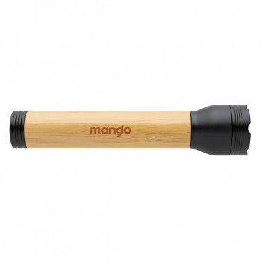 Logo trade promotional items picture of: Lucid 5W RCS certified recycled plastic & bamboo torch