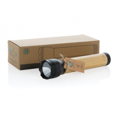 Logotrade promotional merchandise image of: Lucid 5W RCS certified recycled plastic & bamboo torch