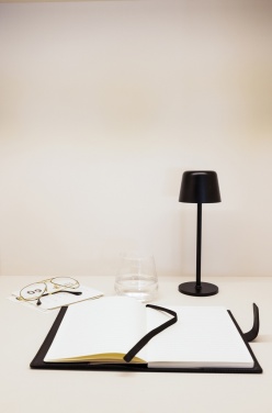 Logo trade corporate gift photo of: Zenic RCS recycled plastic USB re-chargable table lamp