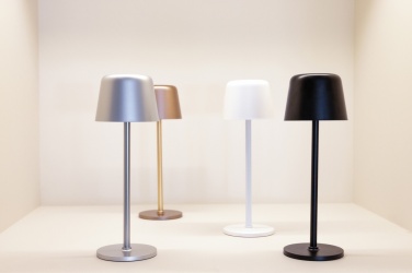 Logo trade business gift photo of: Zenic RCS recycled plastic USB re-chargable table lamp