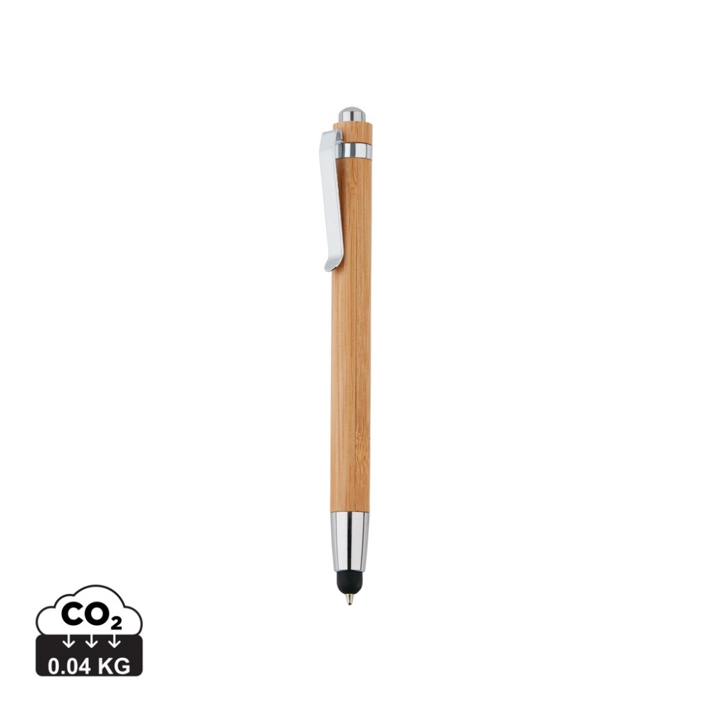 Logo trade promotional giveaway photo of: Bamboo stylus pen