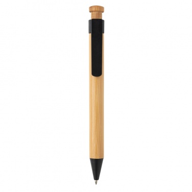 Logotrade promotional item picture of: Bamboo pen with wheatstraw clip