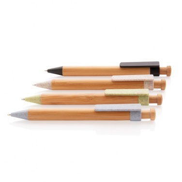 Logotrade promotional merchandise picture of: Bamboo pen with wheatstraw clip