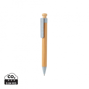 Logotrade business gift image of: Bamboo pen with wheatstraw clip