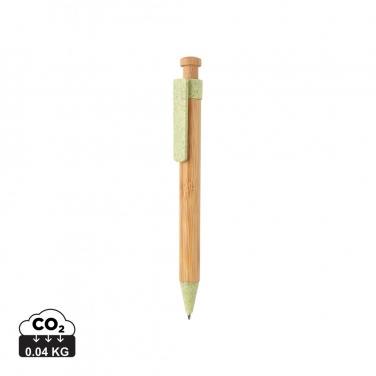 Logotrade promotional gift picture of: Bamboo pen with wheatstraw clip