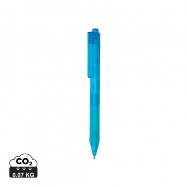 Logo trade business gifts image of: X9 frosted pen with silicone grip