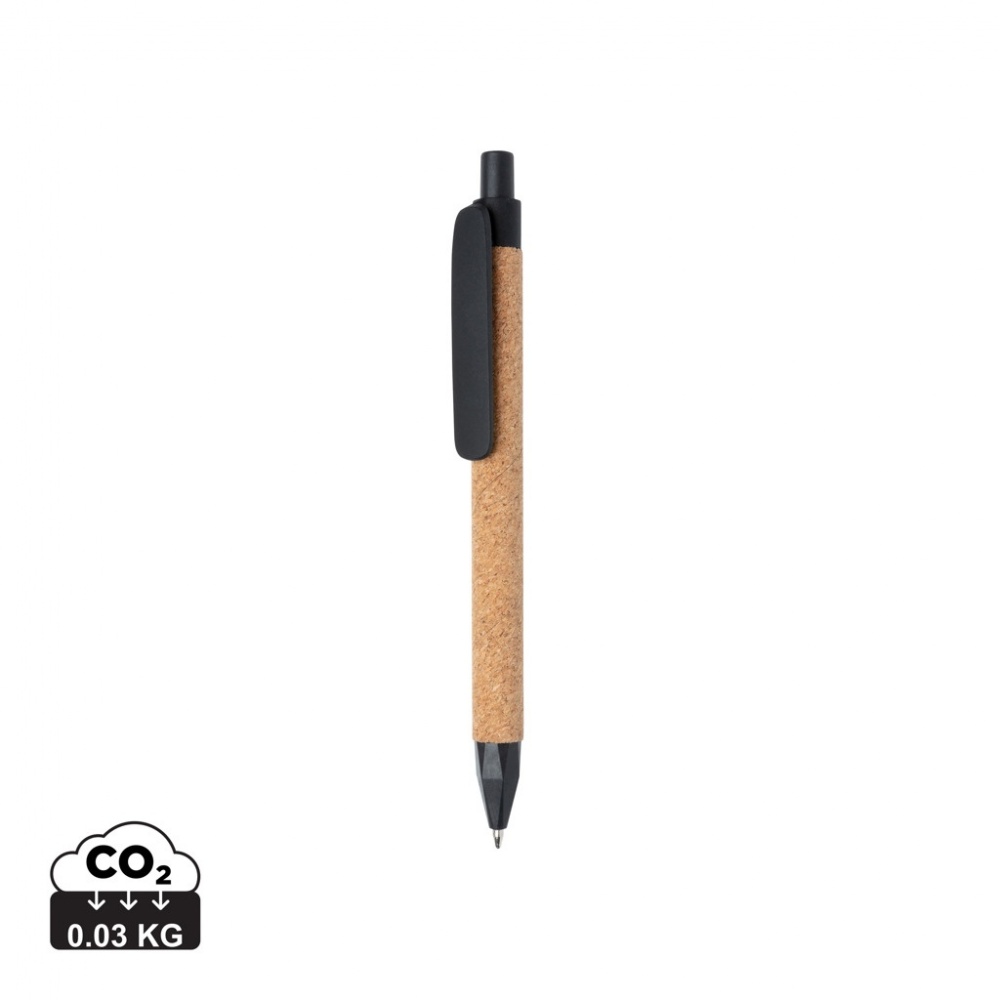 Logo trade promotional items image of: Write wheatstraw and cork pen