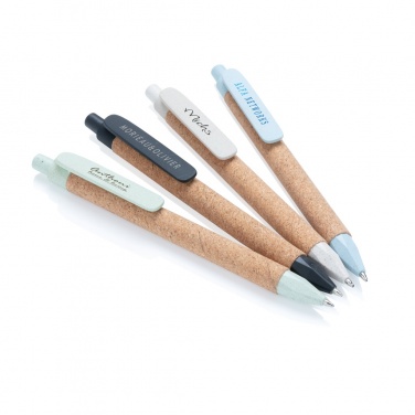 Logo trade advertising products image of: Write wheatstraw and cork pen