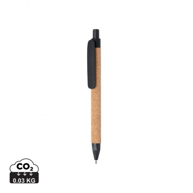 Logo trade promotional merchandise photo of: Write wheatstraw and cork pen