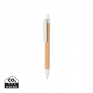 Logo trade promotional giveaway photo of: Write wheatstraw and cork pen