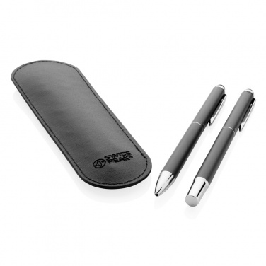 Logo trade promotional merchandise picture of: Swiss Peak deluxe pen set in PU pouch