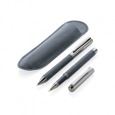 Logo trade promotional products picture of: Recycled leather pen set