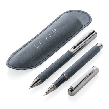 Logotrade business gift image of: Recycled leather pen set