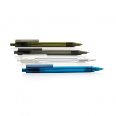 Logo trade promotional giveaways image of: GRS RPET X8 transparent pen