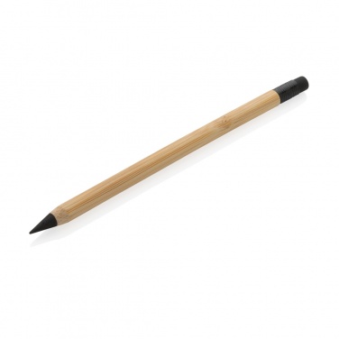 Logo trade promotional products image of: Bamboo infinity pencil with eraser