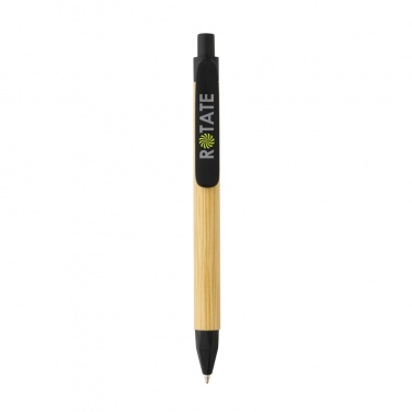 Logo trade promotional products image of: Write responsible recycled paper barrel pen