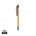 Write responsible recycled paper barrel pen, grey