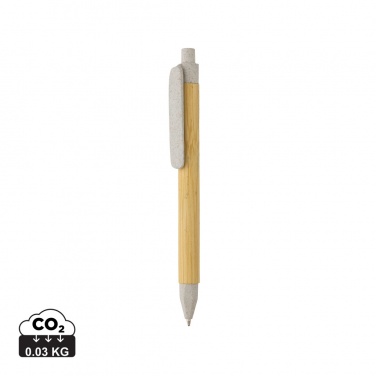 Logo trade corporate gifts image of: Write responsible recycled paper barrel pen