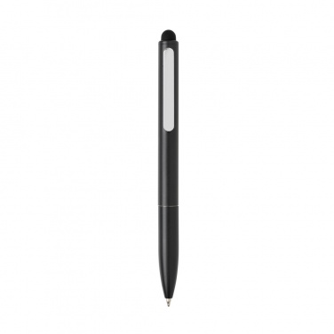 Logo trade promotional merchandise image of: Kymi RCS certified recycled aluminium pen with stylus