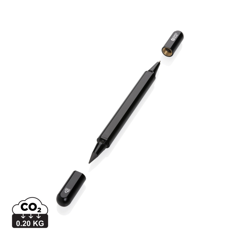 Logotrade advertising product image of: Swiss Peak Storm RCS recycled aluminum dual tip pen