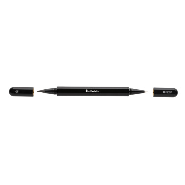 Logo trade advertising product photo of: Swiss Peak Storm RCS recycled aluminum dual tip pen