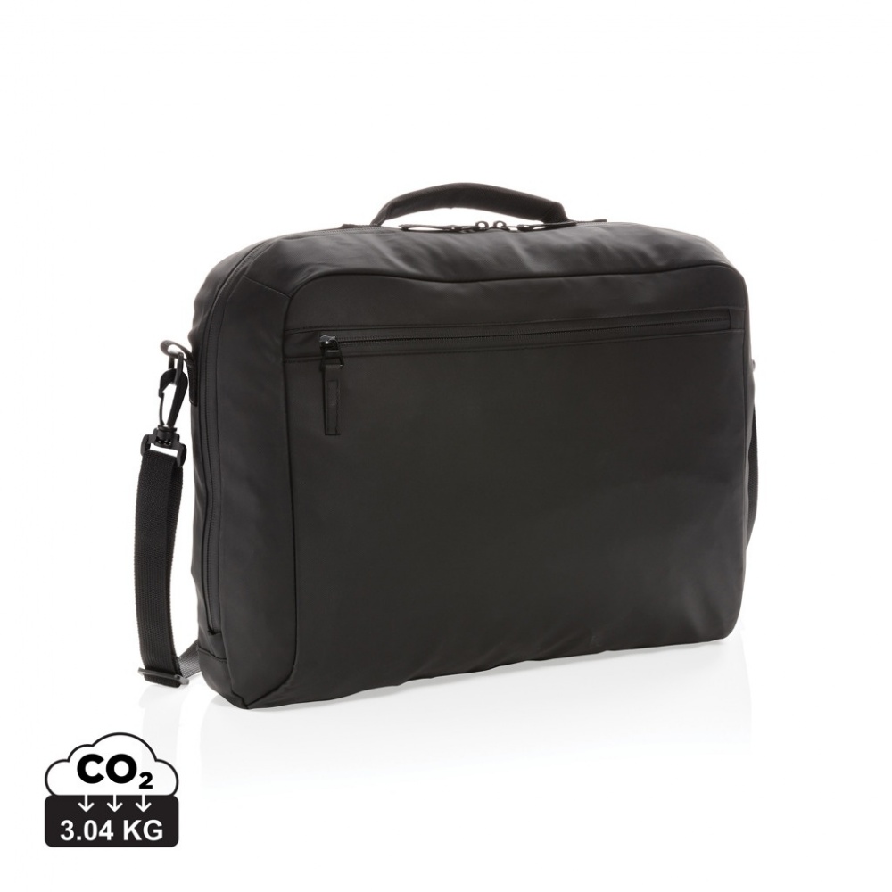 Logo trade promotional giveaway photo of: Fashion black 15.6" laptop bag PVC free