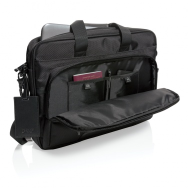 Logotrade promotional merchandise picture of: Swiss Peak RPET Voyager RFID 15.6" laptop bag