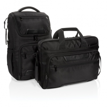 Logo trade business gift photo of: Swiss Peak RPET Voyager RFID 15.6" laptop bag