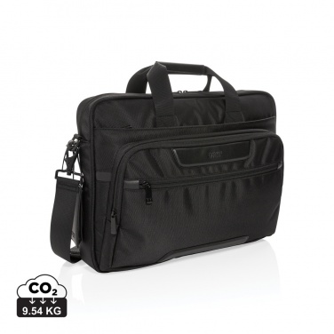 Logo trade promotional item photo of: Swiss Peak RPET Voyager RFID 15.6" laptop bag