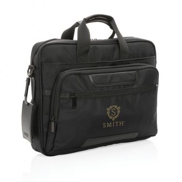 Logo trade advertising product photo of: Swiss Peak AWARE™ RPET Voyager 15.6" laptop bag