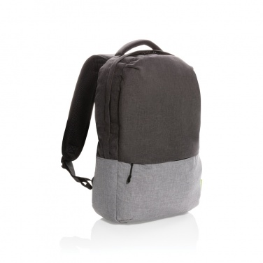 Logotrade promotional giveaway picture of: Duo colour RPET 15.6" RFID laptop backpack PVC free